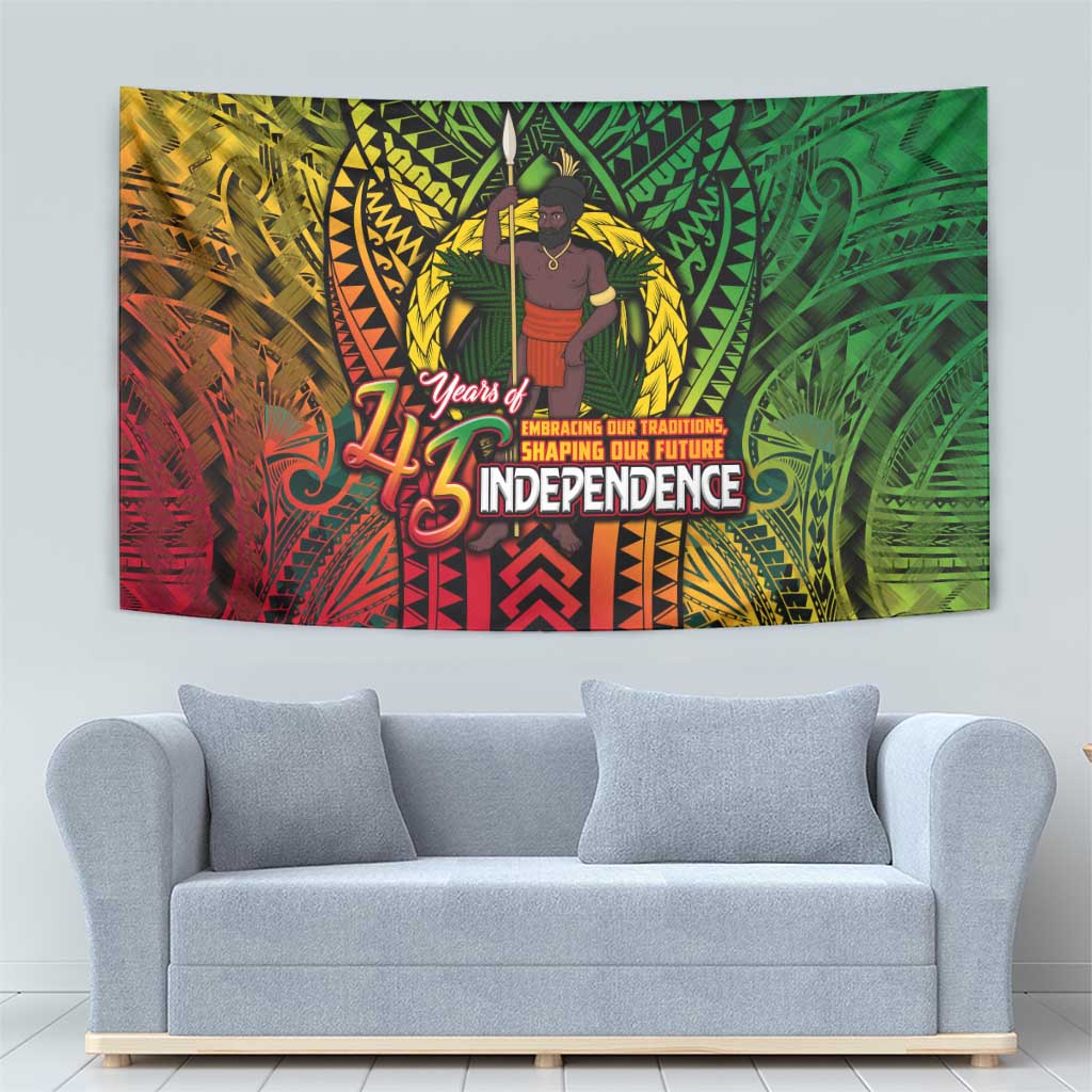 Vanuatu 45th Independence Anniversary Tapestry Embracing Our Traditions Shaping Our Future DT02 - Polynesian Pride