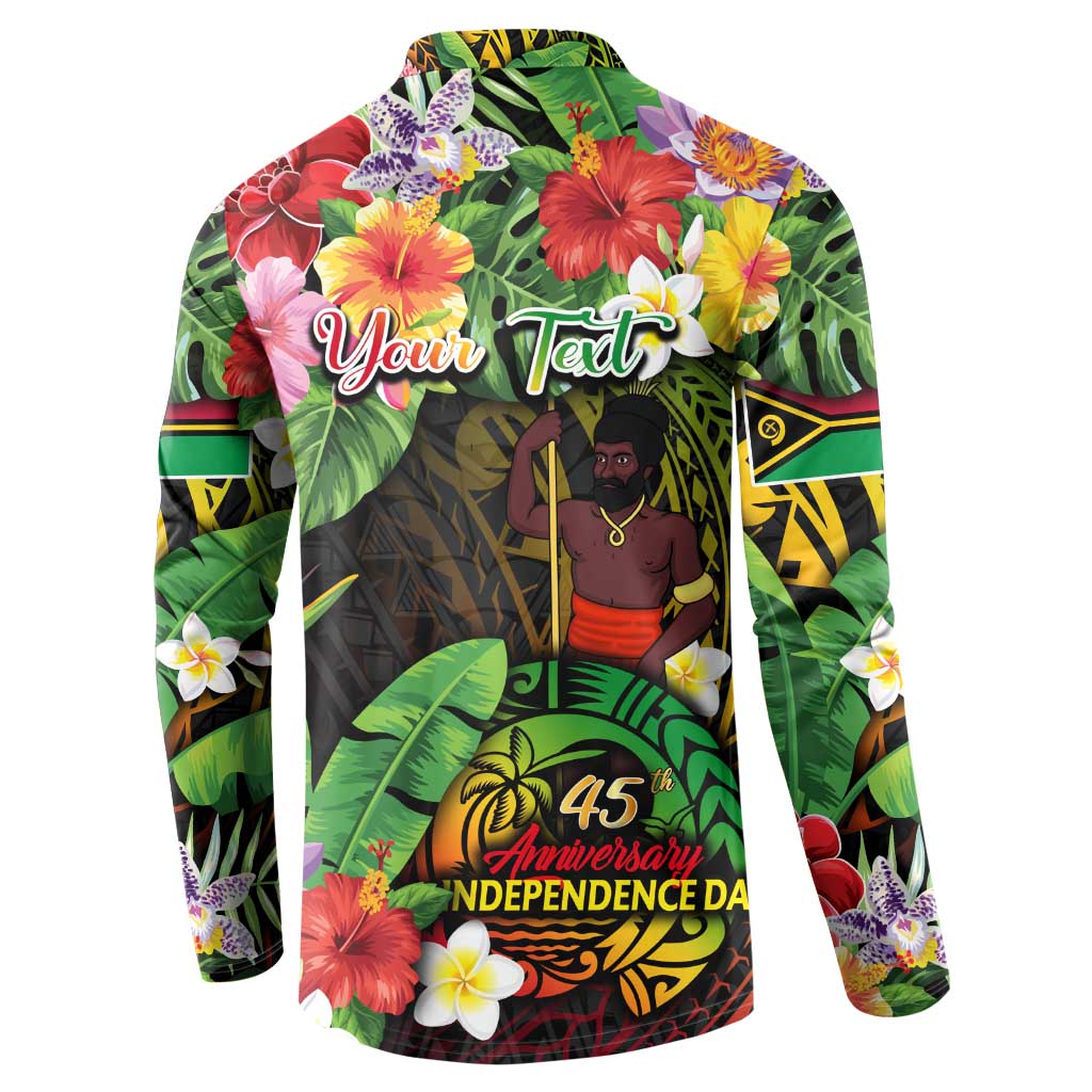 45th Anniversary of Freedom Vanuatu Button Sweatshirt Island Pride Cultural Power Pacific Unity DT02 - Polynesian Pride