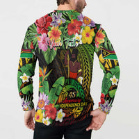 45th Anniversary of Freedom Vanuatu Button Sweatshirt Island Pride Cultural Power Pacific Unity DT02 - Polynesian Pride