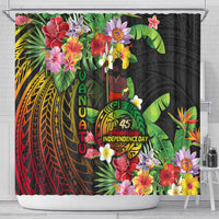 45th Anniversary of Freedom Vanuatu Shower Curtain Island Pride Cultural Power Pacific Unity DT02 - Polynesian Pride