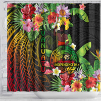 45th Anniversary of Freedom Vanuatu Shower Curtain Island Pride Cultural Power Pacific Unity DT02 - Polynesian Pride