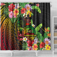 45th Anniversary of Freedom Vanuatu Shower Curtain Island Pride Cultural Power Pacific Unity DT02 - Polynesian Pride