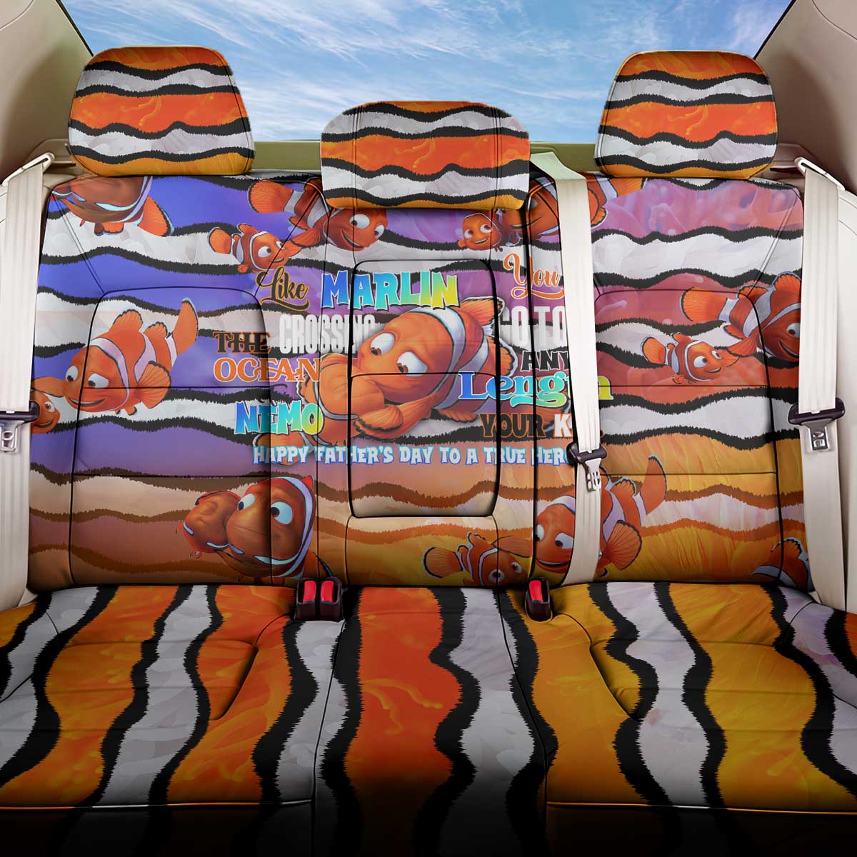 The Ocean Best Dad Back Car Seat Cover Like Marlin Happy Fathers Day To a True Hero DT02 One Size Art - Polynesian Pride