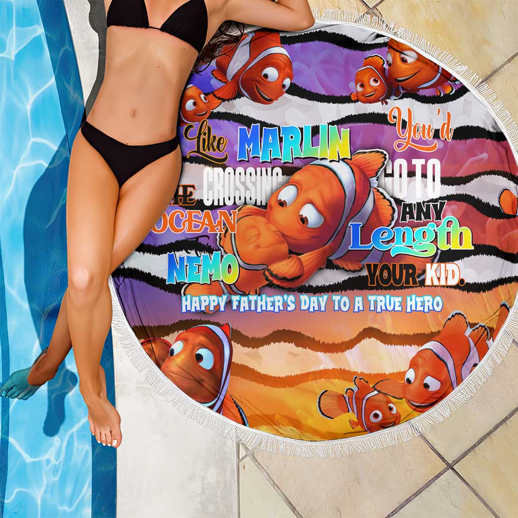 The Ocean Best Dad Beach Blanket Like Marlin Happy Fathers Day To a True Hero DT02 - Polynesian Pride