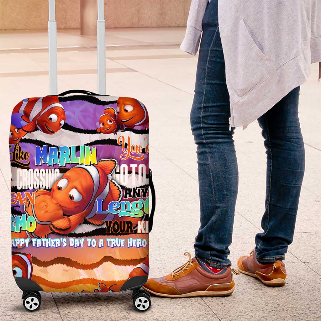 The Ocean Best Dad Luggage Cover Like Marlin Happy Fathers Day To a True Hero DT02 Art - Polynesian Pride