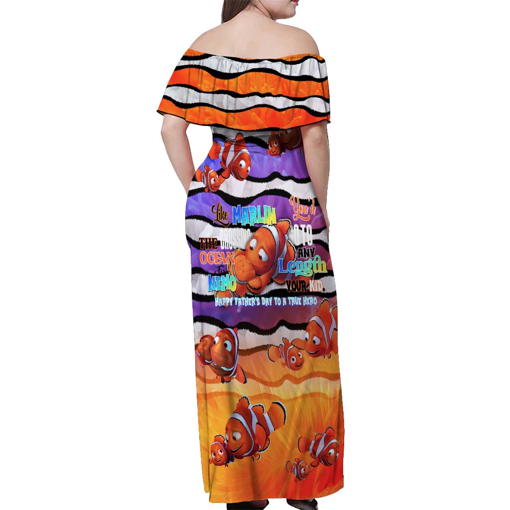 The Ocean Best Dad Off Shoulder Maxi Dress Like Marlin Happy Fathers Day To a True Hero DT02 - Polynesian Pride