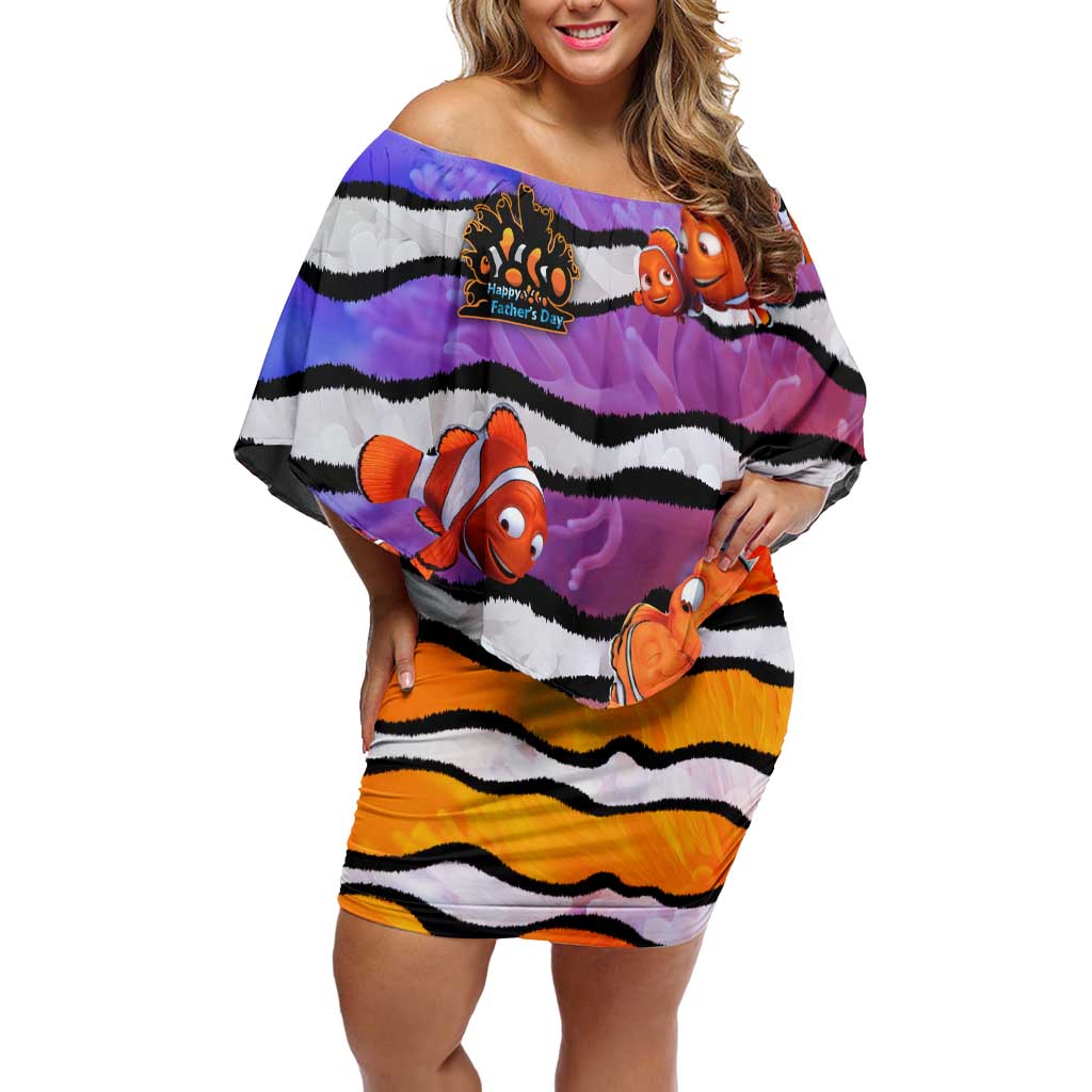 The Ocean Best Dad Off Shoulder Short Dress Like Marlin Happy Fathers Day To a True Hero DT02 Women Art - Polynesian Pride
