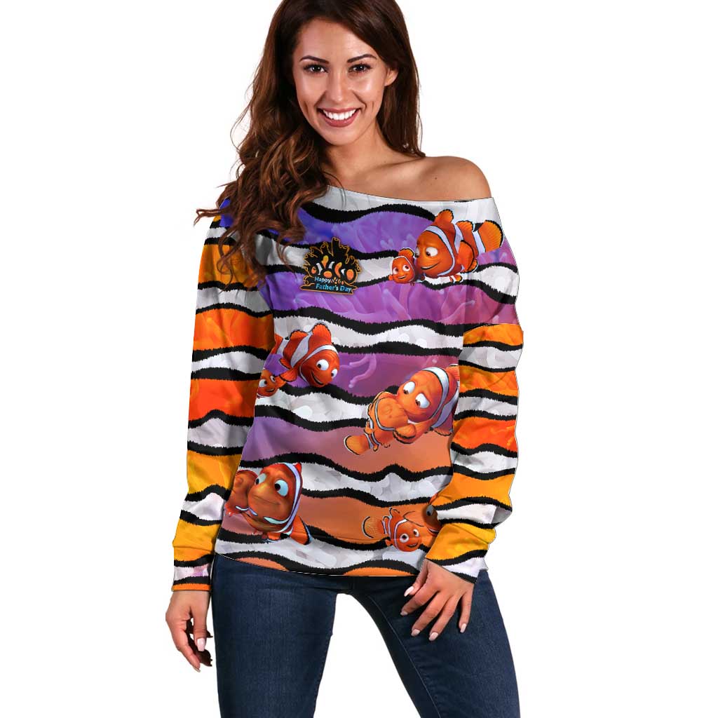 The Ocean Best Dad Off Shoulder Sweater Like Marlin Happy Fathers Day To a True Hero DT02 Women Art - Polynesian Pride
