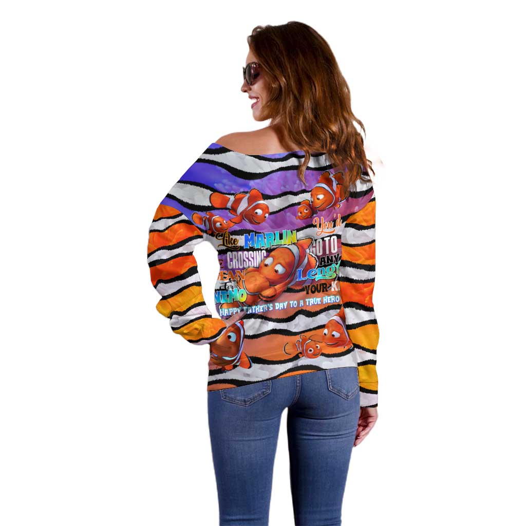 The Ocean Best Dad Off Shoulder Sweater Like Marlin Happy Fathers Day To a True Hero DT02 - Polynesian Pride