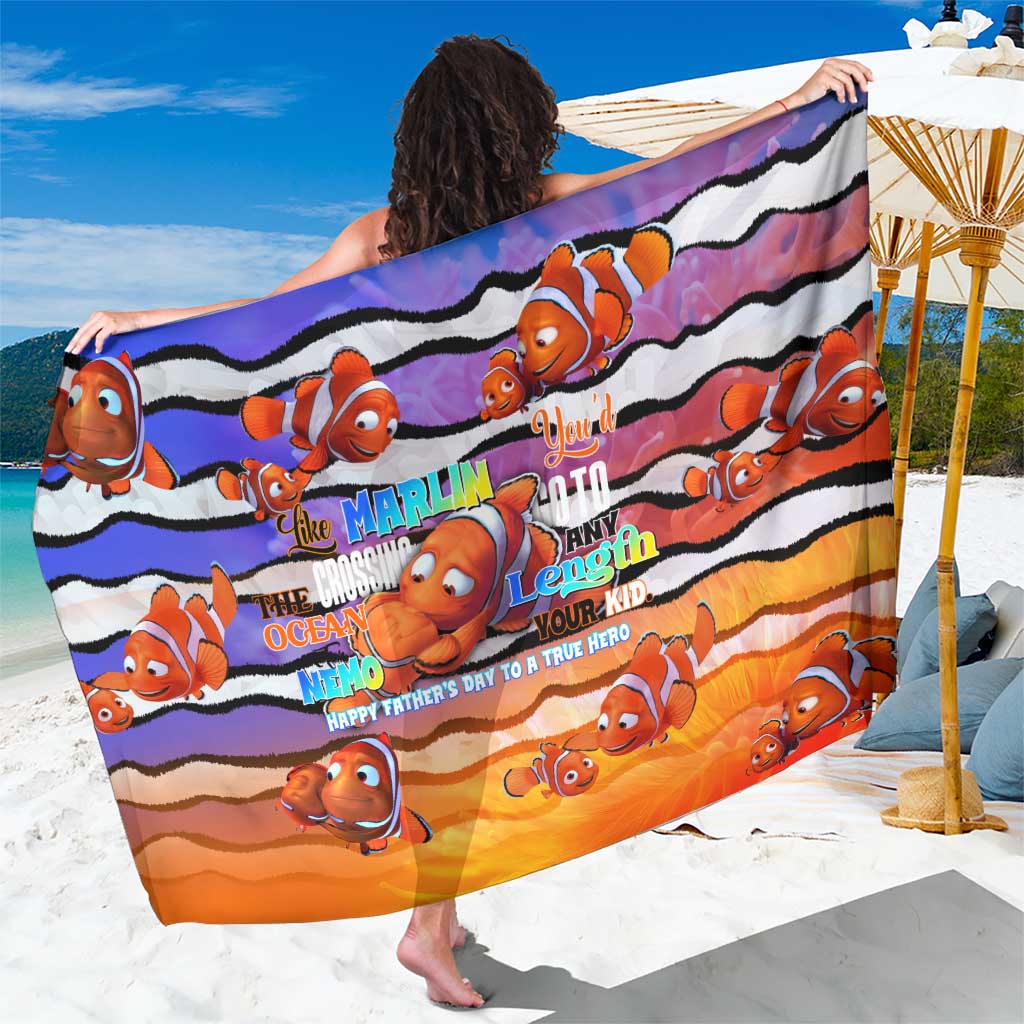 The Ocean Best Dad Sarong Like Marlin Happy Fathers Day To a True Hero DT02 One Size 44 x 66 inches Art - Polynesian Pride