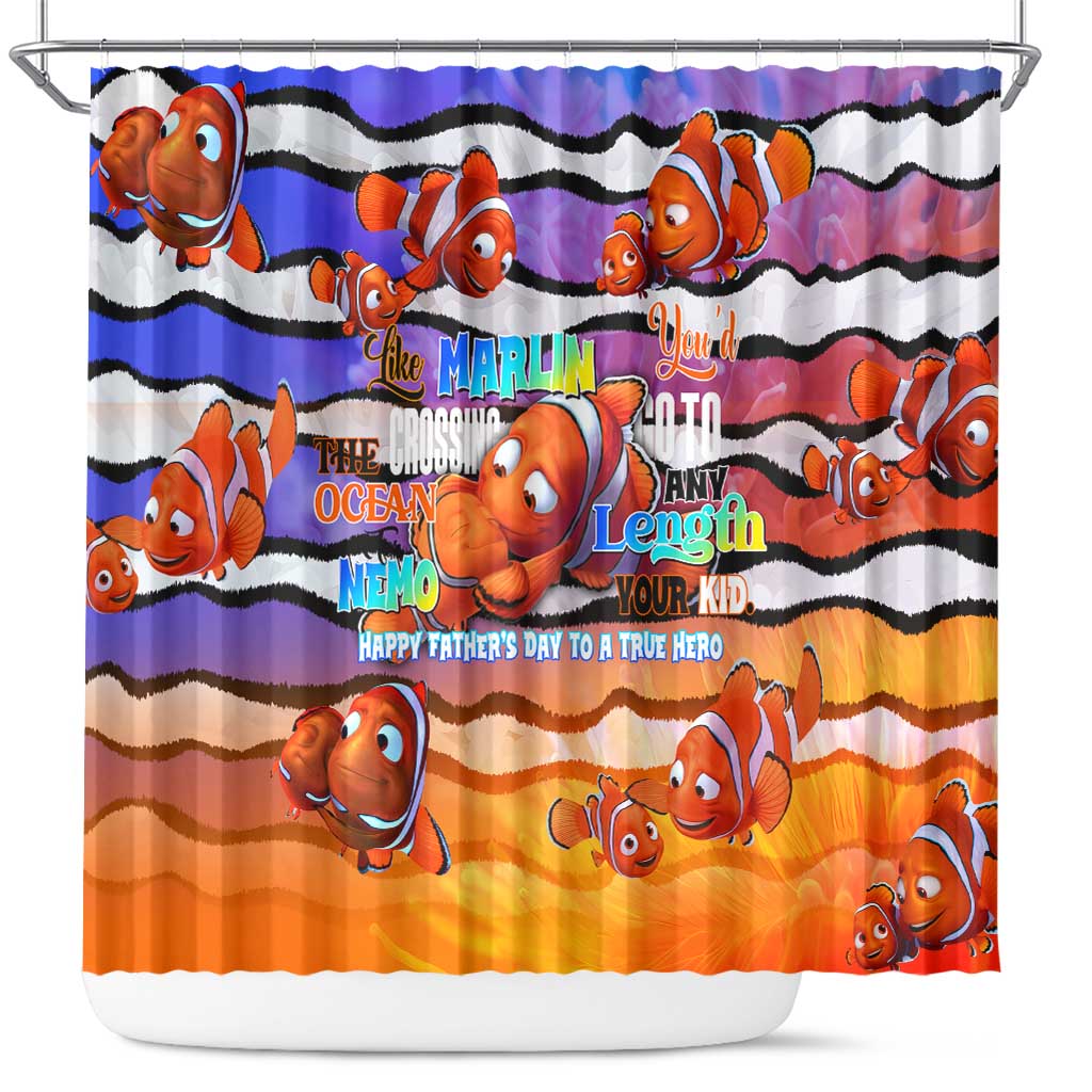 The Ocean Best Dad Shower Curtain Like Marlin Happy Fathers Day To a True Hero DT02 Art - Polynesian Pride
