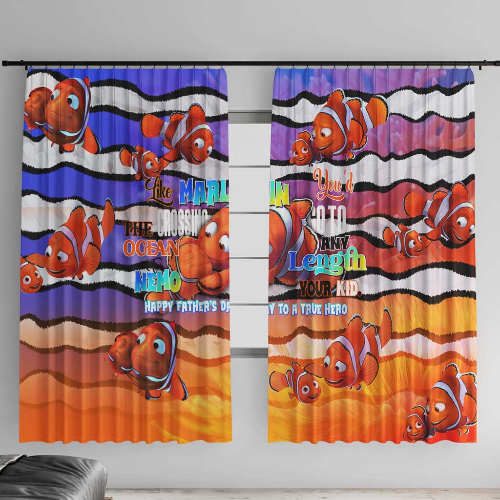 The Ocean Best Dad Window Curtain Like Marlin Happy Fathers Day To a True Hero DT02 With Hooks Art - Polynesian Pride