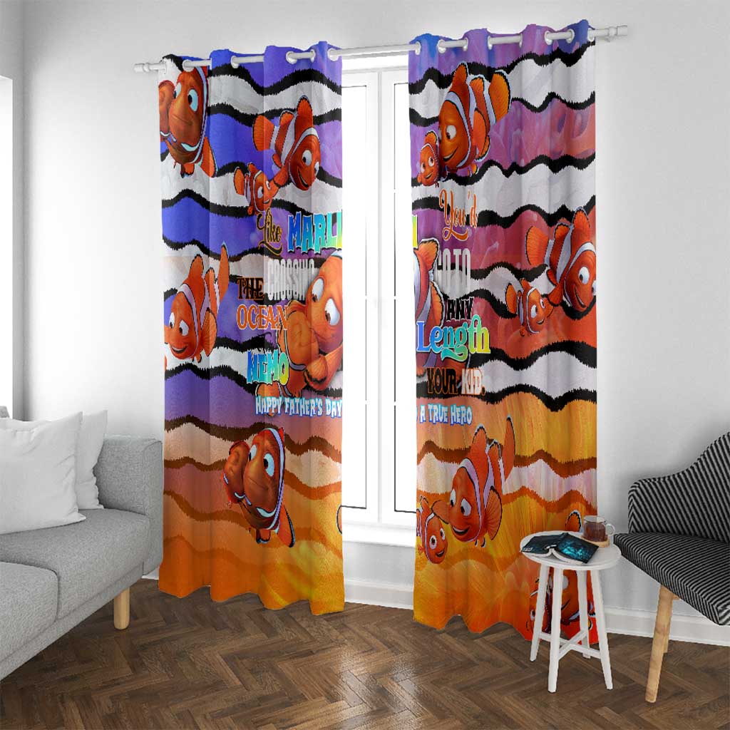 The Ocean Best Dad Window Curtain Like Marlin Happy Fathers Day To a True Hero DT02 With Grommets Art - Polynesian Pride