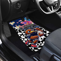 Kiwi New Zealand Rugby Car Mats Kiwis Mascot Tropical Pattern DT02 - Polynesian Pride