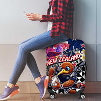 Kiwi New Zealand Rugby Luggage Cover Kiwis Mascot Tropical Pattern DT02 - Polynesian Pride
