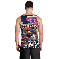 Personalized Kiwi New Zealand Rugby Men Tank Top Kiwis Mascot Tropical Pattern DT02 - Polynesian Pride