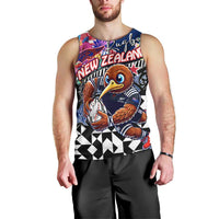 Personalized Kiwi New Zealand Rugby Men Tank Top Kiwis Mascot Tropical Pattern DT02 - Polynesian Pride
