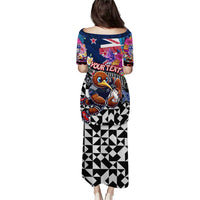 Personalized Kiwi New Zealand Rugby Puletasi Kiwis Mascot Tropical Pattern DT02 - Polynesian Pride