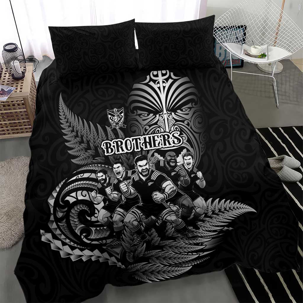 All Black Brothers Rugby Bedding Set New Zealand Maori Haka DT02 - Polynesian Pride