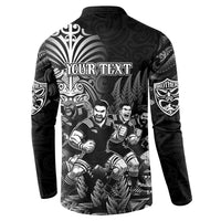 Personalized All Black Brothers Rugby Button Sweatshirt New Zealand Maori Haka DT02 - Polynesian Pride