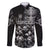 Personalized All Black Brothers Rugby Family Matching Off The Shoulder Long Sleeve Dress and Hawaiian Shirt New Zealand Maori Haka