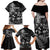 Personalized All Black Brothers Rugby Family Matching Off Shoulder Maxi Dress and Hawaiian Shirt New Zealand Maori Haka