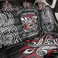 All Black NZL Rugby Champions Back Car Seat Cover Maori Warrior DT02 - Polynesian Pride