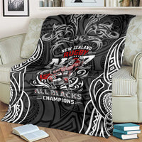 All Black NZL Rugby Champions Blanket Maori Warrior DT02 - Polynesian Pride