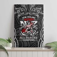 All Black NZL Rugby Champions Canvas Wall Art Maori Warrior DT02 - Polynesian Pride