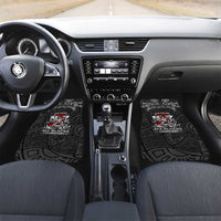 All Black NZL Rugby Champions Car Mats Maori Warrior DT02 Set 2pcs - Front Black - Polynesian Pride