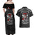 All Black NZL Rugby Champions Couples Matching Off Shoulder Maxi Dress and Hawaiian Shirt Maori Warrior