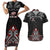 All Black NZL Rugby Champions Couples Matching Short Sleeve Bodycon Dress and Hawaiian Shirt Maori Warrior