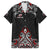 All Black NZL Rugby Champions Family Matching Off The Shoulder Long Sleeve Dress and Hawaiian Shirt Maori Warrior