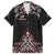 All Black NZL Rugby Champions Family Matching Puletasi and Hawaiian Shirt Maori Warrior