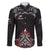 All Black NZL Rugby Champions Family Matching Short Sleeve Bodycon Dress and Hawaiian Shirt Maori Warrior