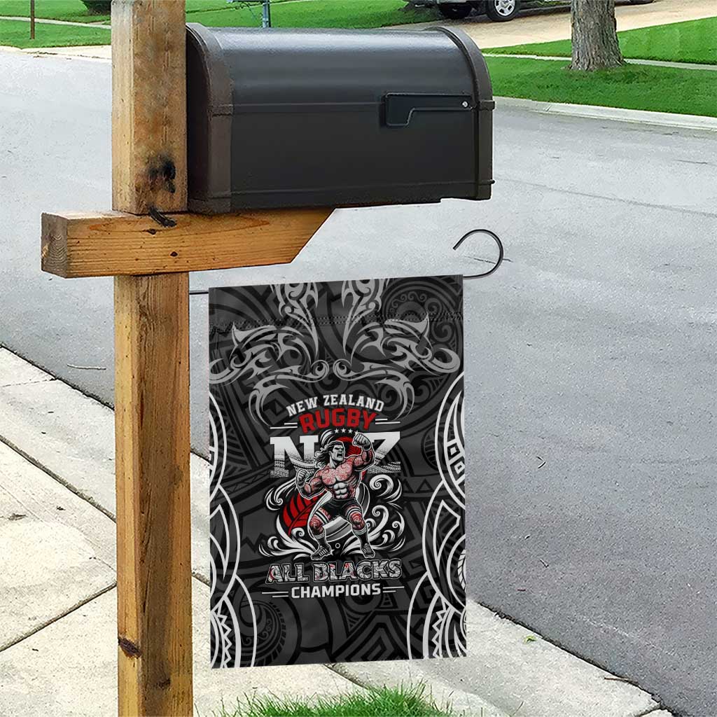 All Black NZL Rugby Champions Garden Flag Maori Warrior DT02 - Polynesian Pride
