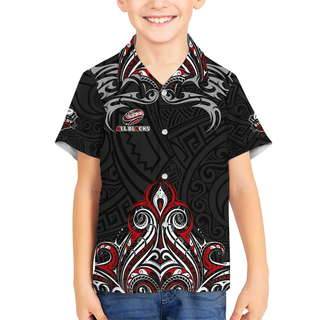 All Black NZL Rugby Champions Hawaiian Shirt Maori Warrior DT02 - Polynesian Pride