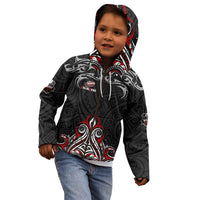All Black NZL Rugby Champions Kid Hoodie Maori Warrior DT02 - Polynesian Pride