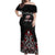 All Black NZL Rugby Champions Off Shoulder Maxi Dress Maori Warrior