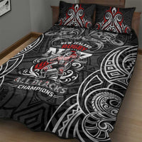 All Black NZL Rugby Champions Quilt Bed Set Maori Warrior DT02 - Polynesian Pride