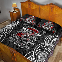 All Black NZL Rugby Champions Quilt Bed Set Maori Warrior DT02 - Polynesian Pride