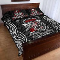 All Black NZL Rugby Champions Quilt Bed Set Maori Warrior DT02 - Polynesian Pride