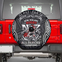 All Black NZL Rugby Champions Spare Tire Cover Maori Warrior DT02 - Polynesian Pride