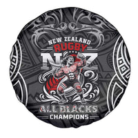 All Black NZL Rugby Champions Spare Tire Cover Maori Warrior DT02 - Polynesian Pride