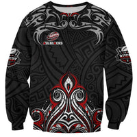 All Black NZL Rugby Champions Sweatshirt Maori Warrior DT02 Unisex Black - Polynesian Pride
