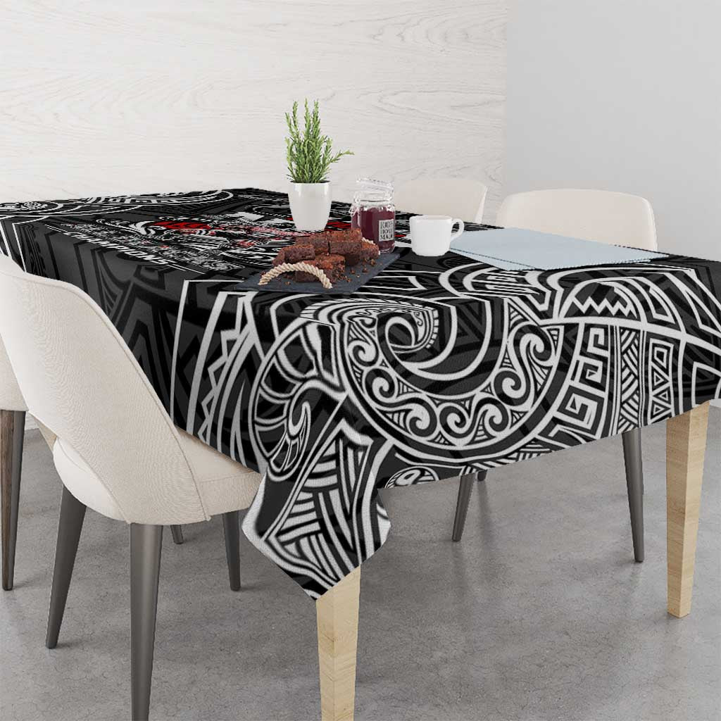All Black NZL Rugby Champions Tablecloth Maori Warrior DT02 - Polynesian Pride