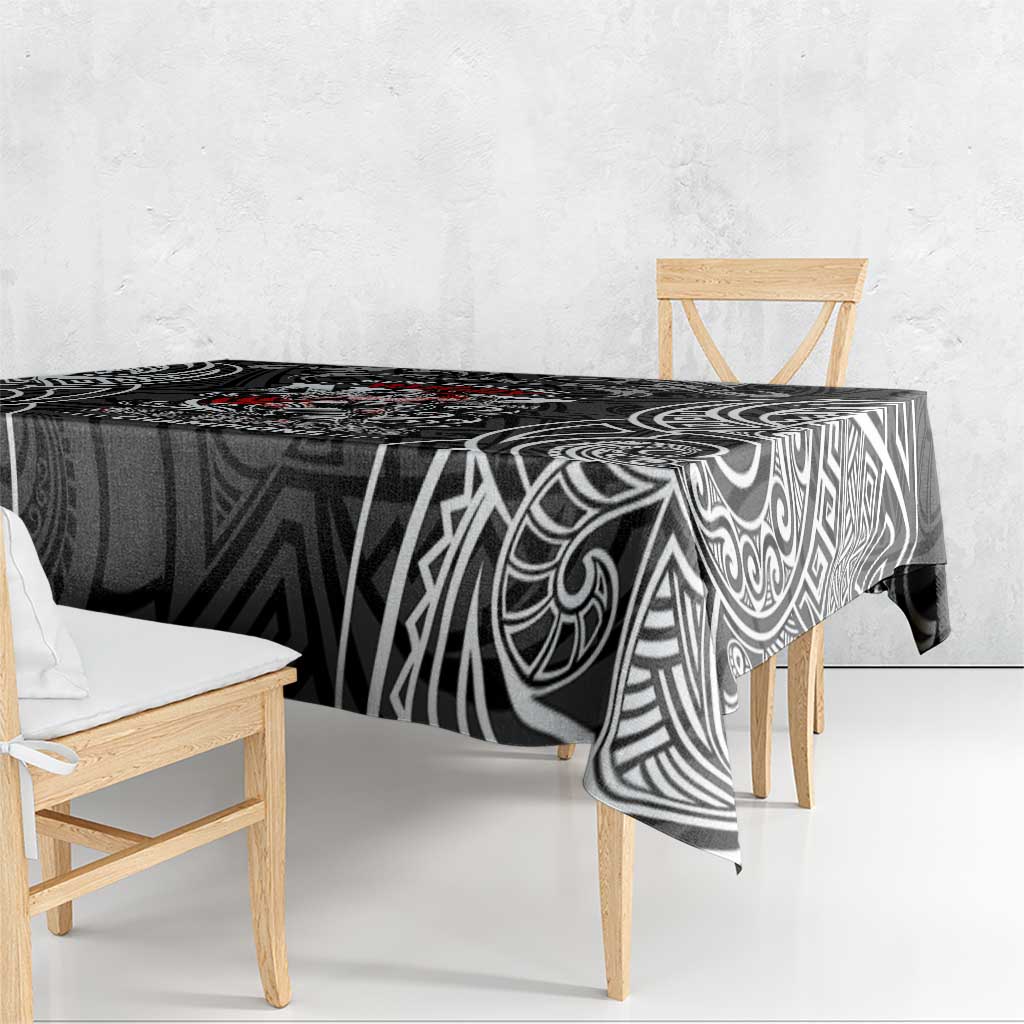 All Black NZL Rugby Champions Tablecloth Maori Warrior DT02 - Polynesian Pride