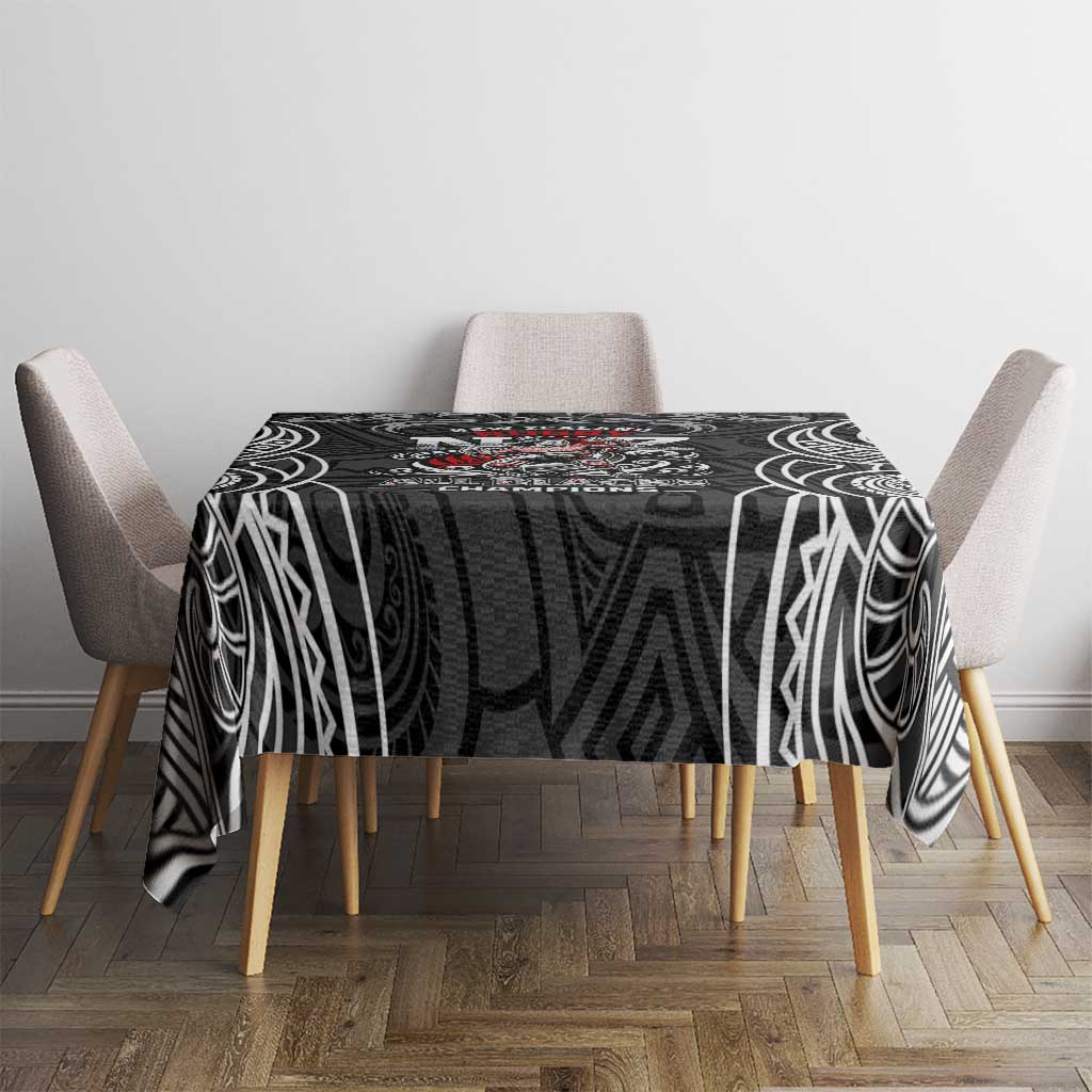 All Black NZL Rugby Champions Tablecloth Maori Warrior DT02 - Polynesian Pride