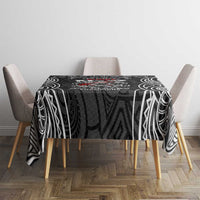 All Black NZL Rugby Champions Tablecloth Maori Warrior DT02 - Polynesian Pride