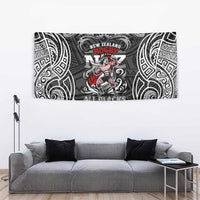 All Black NZL Rugby Champions Tapestry Maori Warrior DT02 - Polynesian Pride